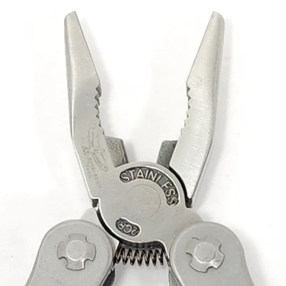 LOT of 2 Stanley 2CR Multi Tool Pliers Knife Saw Screwdriver File, Stainless
